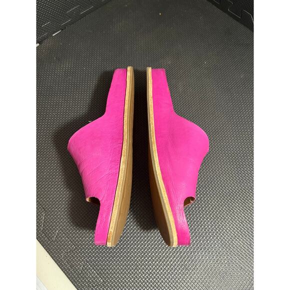 Women's Kork-Ease Tutsi Fuchsia Pink Slide Sandals Leather Boho Beach Shoe 11 - Picture 3 of 7